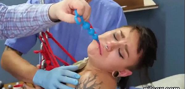  Nasty teenie is taken in anal asylum for painful therapy